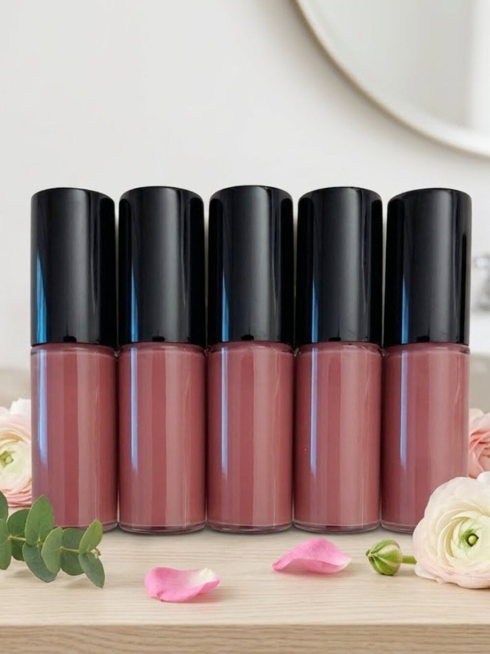 5 Lancome L'absolu lip Gloss Cream 201 0.1 oz 3 ml lipgloss pink Nuit & Jour